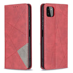 Geometrisk mønster-stå-lædercover med kortholder til Samsung Galaxy A22 5G (EU-version)