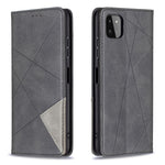Geometrisk mønster-stå-lædercover med kortholder til Samsung Galaxy A22 5G (EU-version)