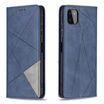 Geometrisk mønster-stå-lædercover med kortholder til Samsung Galaxy A22 5G (EU-version)