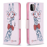 Mønstret print læder standerpung cover til Samsung Galaxy A22 5G (EU Version)