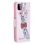 Mønstret print læder standerpung cover til Samsung Galaxy A22 5G (EU Version)