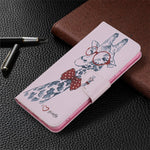 Mønstret print læder standerpung cover til Samsung Galaxy A22 5G (EU Version)