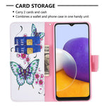 Wallet Stand Design Pattern Printing Flip Leather Phone Case Shell for Samsung Galaxy A22 5G (EU Version)