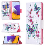 Wallet Stand Design Pattern Printing Flip Leather Phone Case Shell for Samsung Galaxy A22 5G (EU Version)