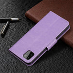 Læderpung-etui med sommerfuglemønster til Samsung Galaxy A22 5G (EU-version)