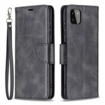 Læderpung-etui med stander og håndrem til Samsung Galaxy A22 5G (EU-version)