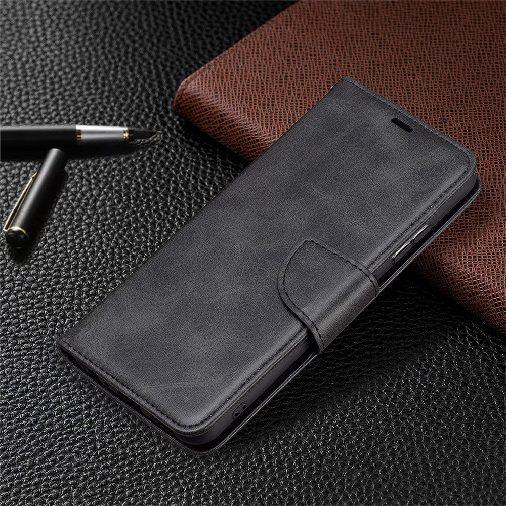Læderpung-etui med stander og håndrem til Samsung Galaxy A22 5G (EU-version)