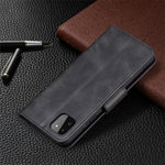 Læderpung-etui med stander og håndrem til Samsung Galaxy A22 5G (EU-version)