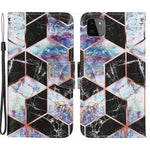 PU-læderpungcover med fuld beskyttelse og stativfunktion [Mønstertrykdesign] til Samsung Galaxy A22 5G (EU-version)
