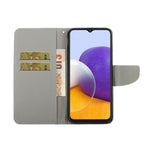 Pattern Printing PU Leather Full Protection Wallet Stand Phone Cover Case for Samsung Galaxy A22 5G (EU Version)