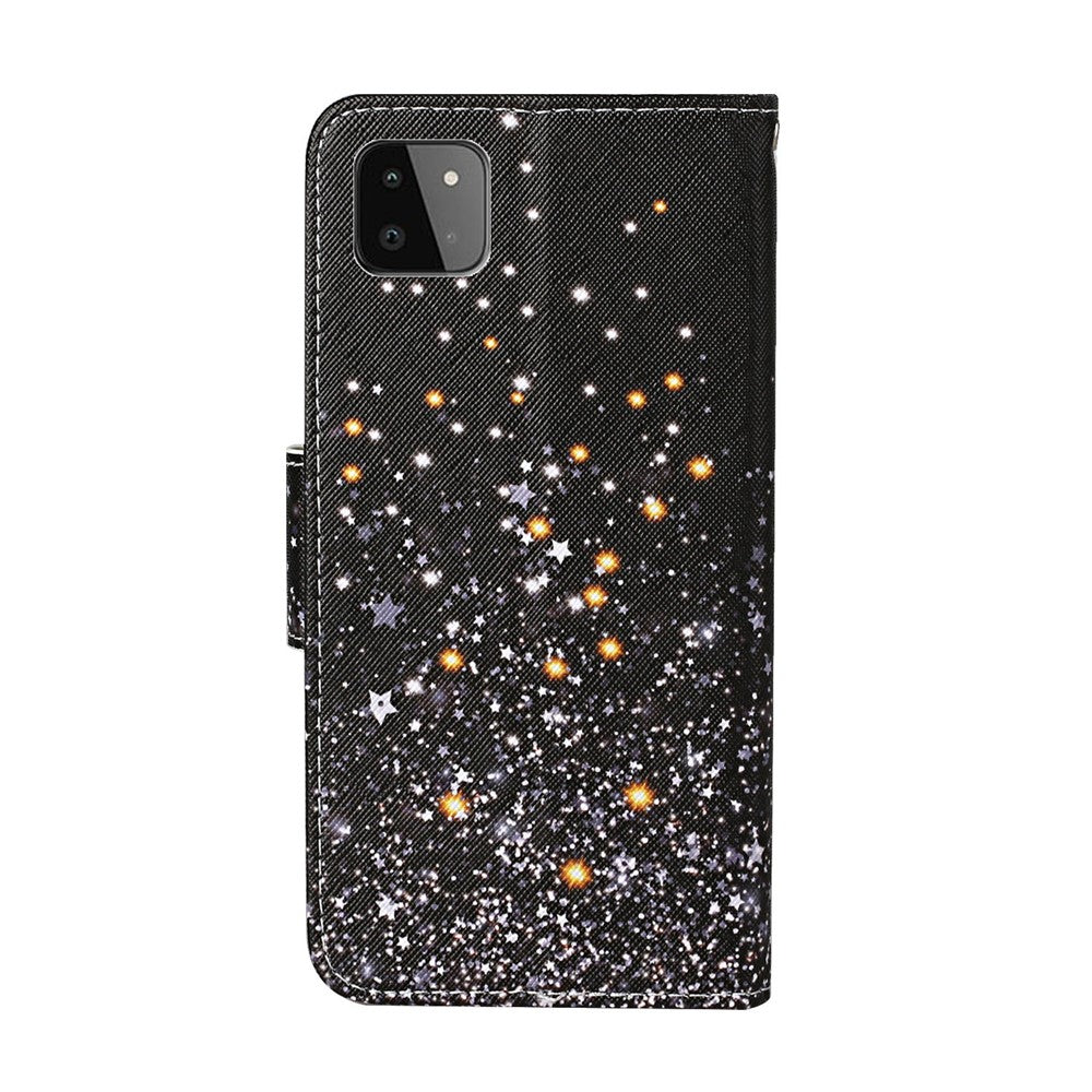 Pattern Printing PU Leather Full Protection Wallet Stand Phone Cover Case for Samsung Galaxy A22 5G (EU Version)