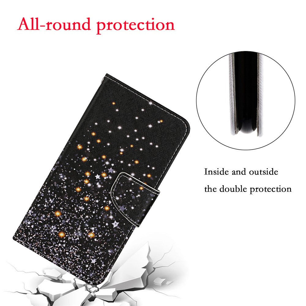 Pattern Printing PU Leather Full Protection Wallet Stand Phone Cover Case for Samsung Galaxy A22 5G (EU Version)