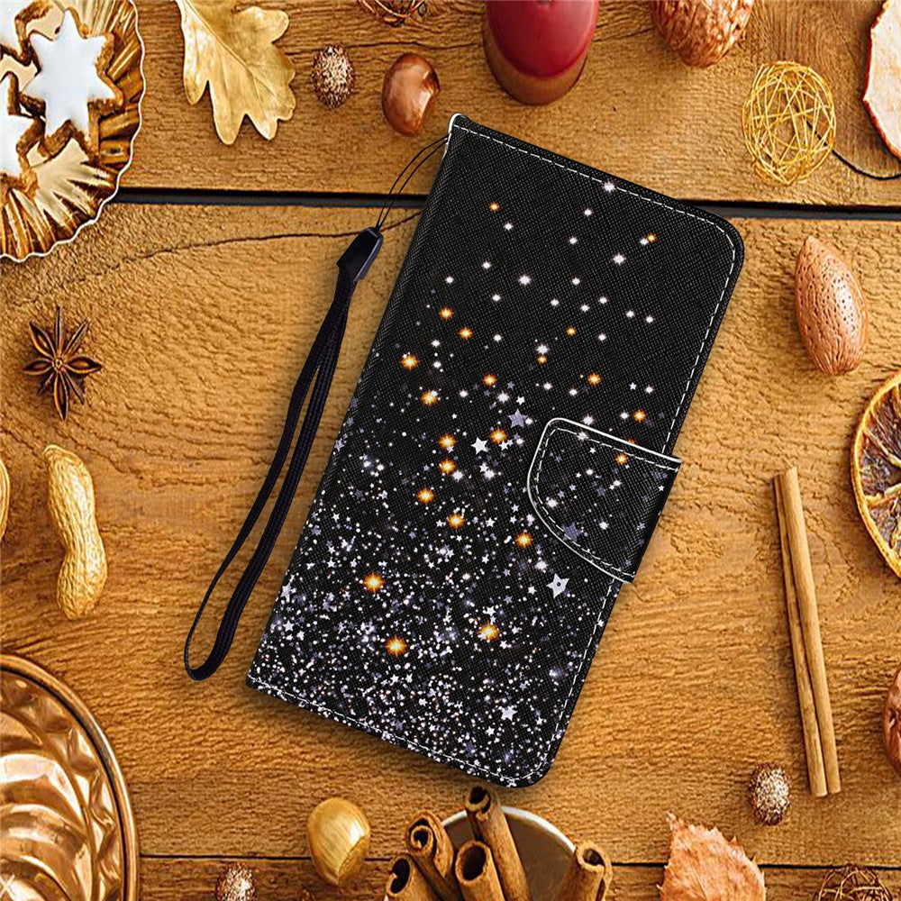 Pattern Printing PU Leather Full Protection Wallet Stand Phone Cover Case for Samsung Galaxy A22 5G (EU Version)