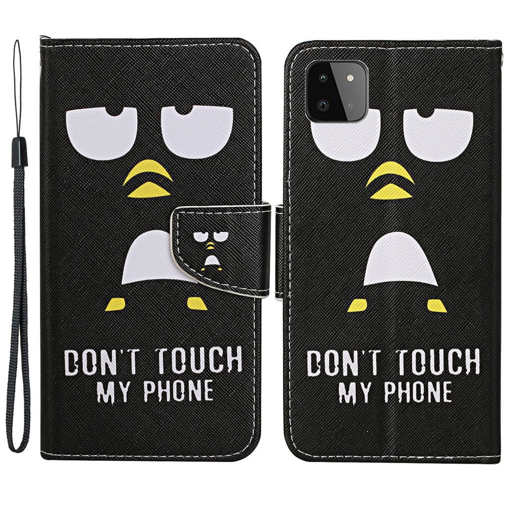 Pattern Printing PU Leather Full Protection Wallet Stand Phone Cover Case for Samsung Galaxy A22 5G (EU Version)