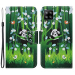 Mønstertryk Læderpung Telefoncover til Samsung Galaxy A22 4G (EU Version)