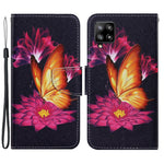 Mønstertryk Læderpung Telefoncover til Samsung Galaxy A22 4G (EU Version)