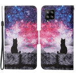 Mønstertrykt PU-lædertelefoncover med krydstekstur til Samsung Galaxy A22 4G (EU-version)