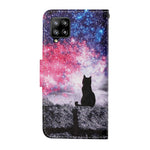 Mønstertrykt PU-lædertelefoncover med krydstekstur til Samsung Galaxy A22 4G (EU-version)