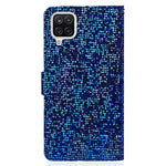 Glittery Powder Splicing Leather Wallet Stand Phone Case with Hand Strap for Samsung Galaxy A22 4G (EU Version)