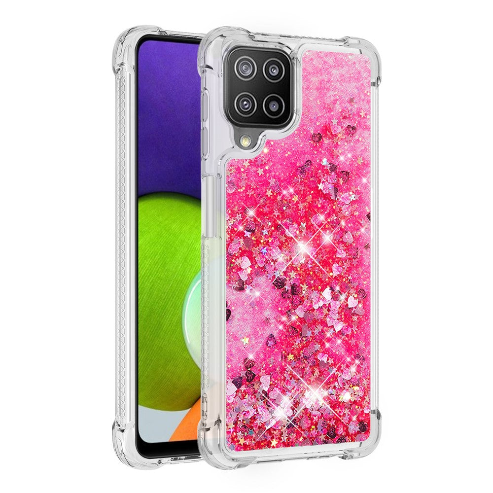 Flydende skinnende kviksandcover til Samsung Galaxy A22 4G (EU-version) blødt TPU-telefoncover