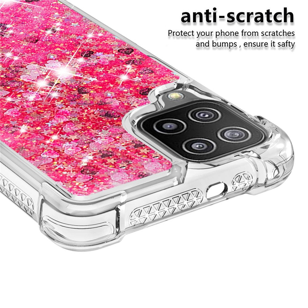 Flydende skinnende kviksandcover til Samsung Galaxy A22 4G (EU-version) blødt TPU-telefoncover