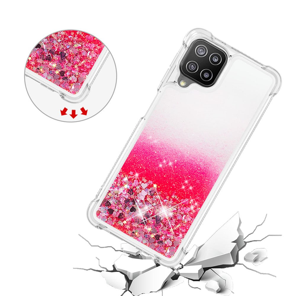 Flydende skinnende kviksandcover til Samsung Galaxy A22 4G (EU-version) blødt TPU-telefoncover