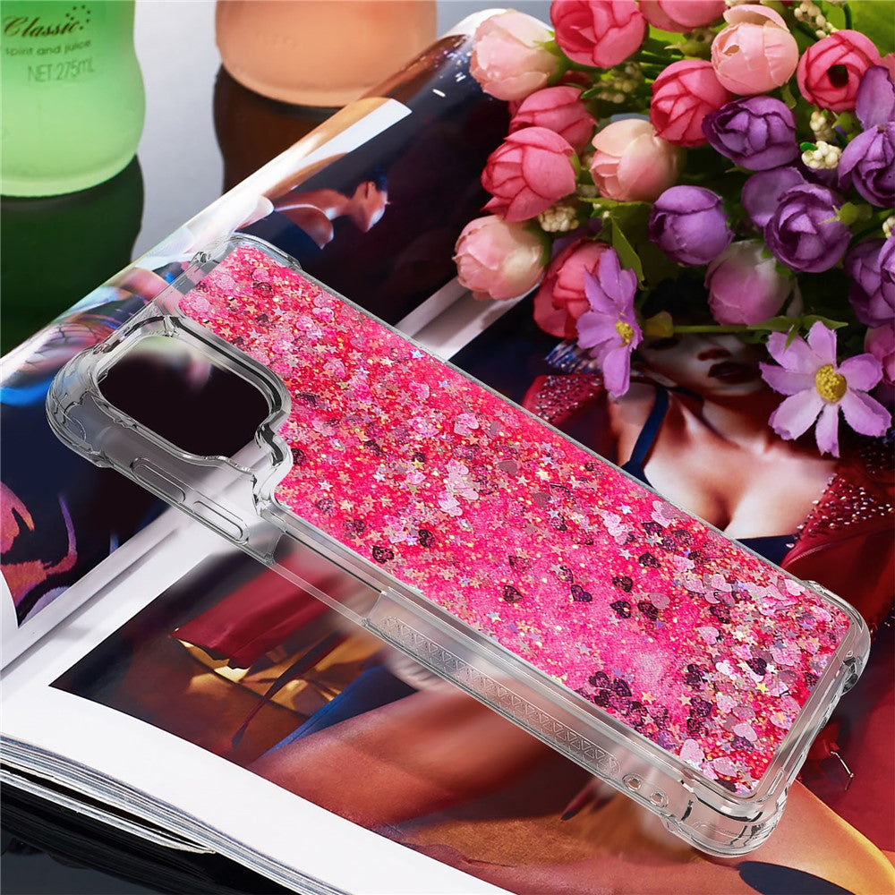 Flydende skinnende kviksandcover til Samsung Galaxy A22 4G (EU-version) blødt TPU-telefoncover