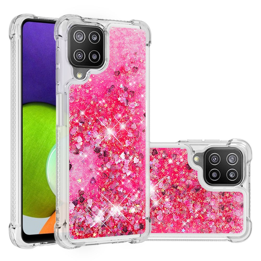 Flydende skinnende kviksandcover til Samsung Galaxy A22 4G (EU-version) blødt TPU-telefoncover