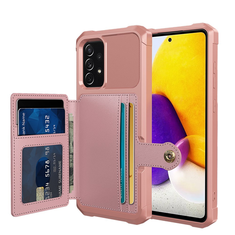 ZM03 För Samsung Galaxy A52 4G / 5G / A52s 5G Skal Läderbelagt TPU mobilskal med Stöd