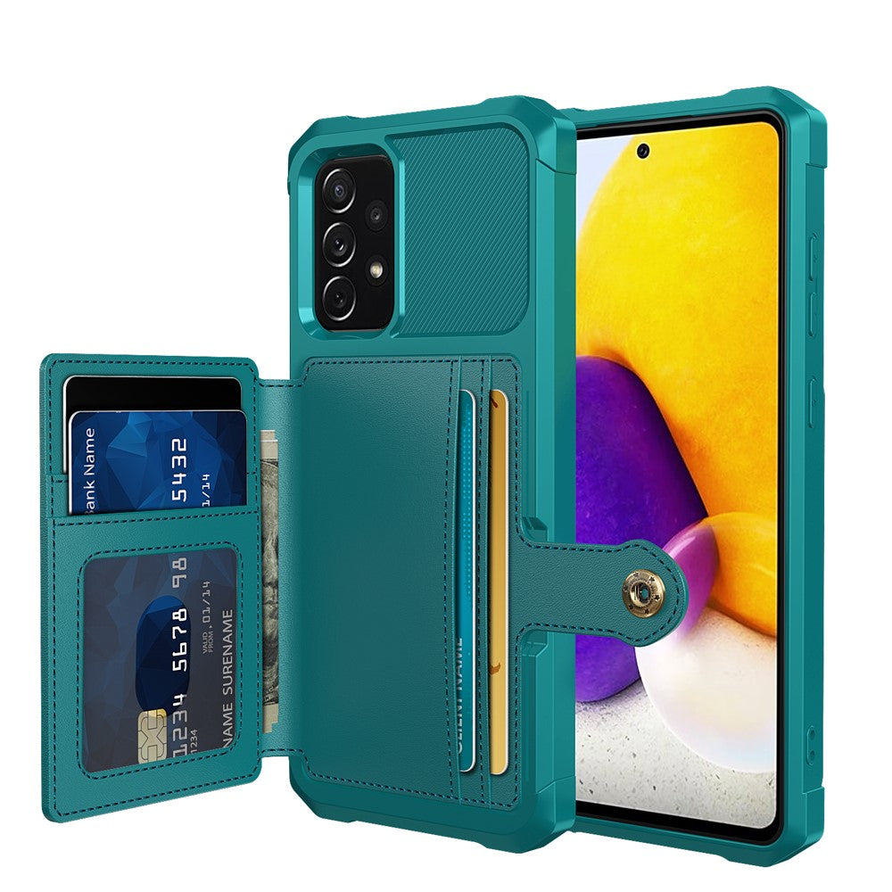 ZM03 För Samsung Galaxy A52 4G / 5G / A52s 5G Skal Läderbelagt TPU mobilskal med Stöd
