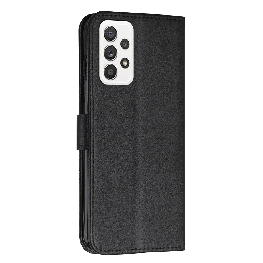 Concise Leather Phone Stand Cover Case for Samsung Galaxy A32 4G (EU Version)