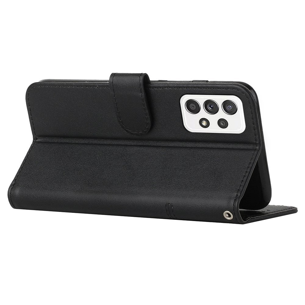 Concise Leather Phone Stand Cover Case for Samsung Galaxy A32 4G (EU Version)