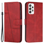 Concise Leather Phone Stand Cover Case for Samsung Galaxy A32 4G (EU Version)