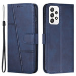 Concise Leather Phone Stand Cover Case for Samsung Galaxy A32 4G (EU Version)