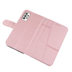 Concise Splicing Leather Phone Cover Stand Case with Wallet and Strap for Samsung Galaxy A52 4G/5G / A52s 5G