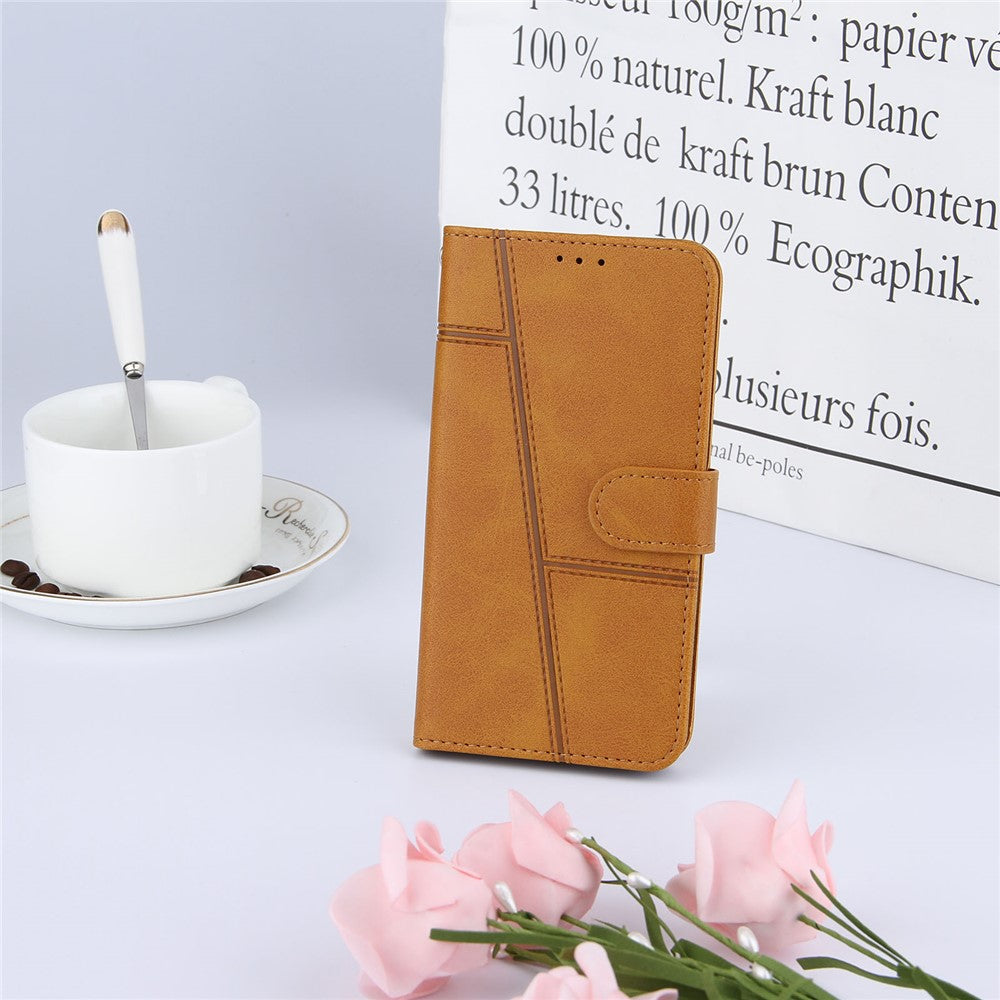 Splidselæder Telefoncover Pung Etui med Stand og Rem til Samsung Galaxy A002s (164.2mm)