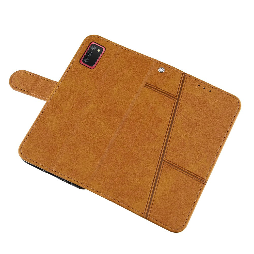 Splidselæder Telefoncover Pung Etui med Stand og Rem til Samsung Galaxy A002s (164.2mm)