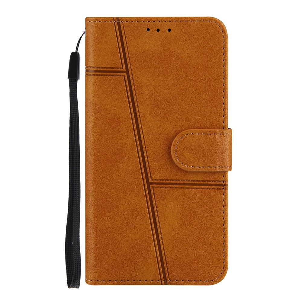 Splidselæder Telefoncover Pung Etui med Stand og Rem til Samsung Galaxy A002s (164.2mm)