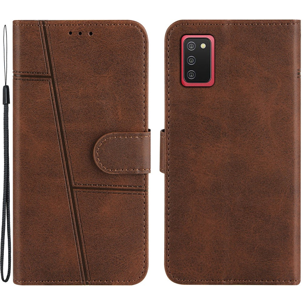 Splidselæder Telefoncover Pung Etui med Stand og Rem til Samsung Galaxy A002s (164.2mm)