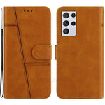 Full Protection Splicing Leather Phone Cover Case with Wallet Stand for Samsung Galaxy S21 Ultra 5G
