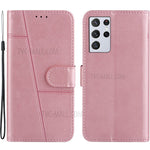 Full Protection Splicing Leather Phone Cover Case with Wallet Stand for Samsung Galaxy S21 Ultra 5G