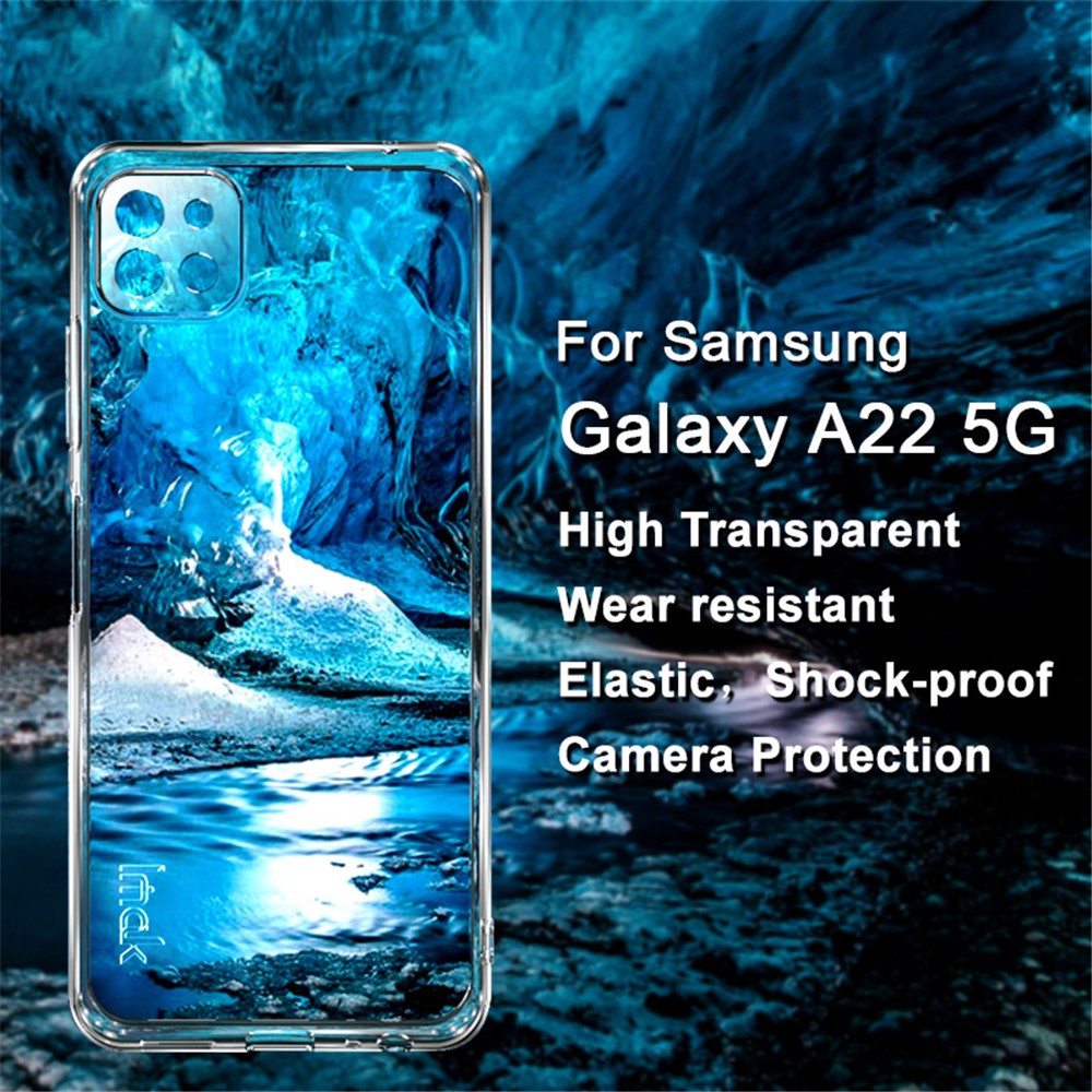 IMAK UX-5 Series Transparent Well-Protected Wear-Resistant Flexible TPU Case for Samsung Galaxy A22 5G (EU Version)