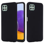 Til Samsung Galaxy A22 5G (EU-version) Flydende Silikone Telefoncover Stødsikkert Beskyttelsescover med Praktisk Rem