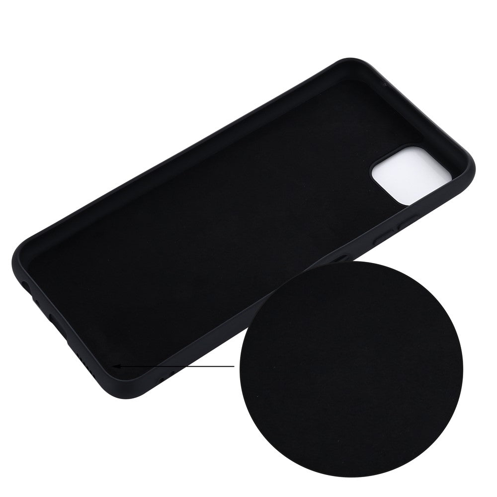 Til Samsung Galaxy A22 5G (EU-version) Flydende Silikone Telefoncover Stødsikkert Beskyttelsescover med Praktisk Rem
