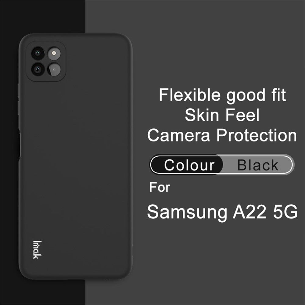 IMAK UC-2-serien välskyddad, bra passform, flexibelt TPU-bakstycke med hudkänsla för Samsung Galaxy A22 5G (EU-version)