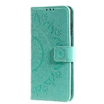 Imprinted Mandala Flower Wallet Leather Stand Case for Samsung Galaxy A03s (166.5mm)