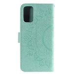 Imprinted Mandala Flower Wallet Leather Stand Case for Samsung Galaxy A03s (166.5mm)