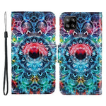 Mønstertryk Design Premium PU Læder Magnetisk Klap Flip Folio Beskyttende Pung Stander Cover til Samsung Galaxy A22 4G (EU Version)