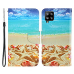 Mønstertryk Design Premium PU Læder Magnetisk Klap Flip Folio Beskyttende Pung Stander Cover til Samsung Galaxy A22 4G (EU Version)