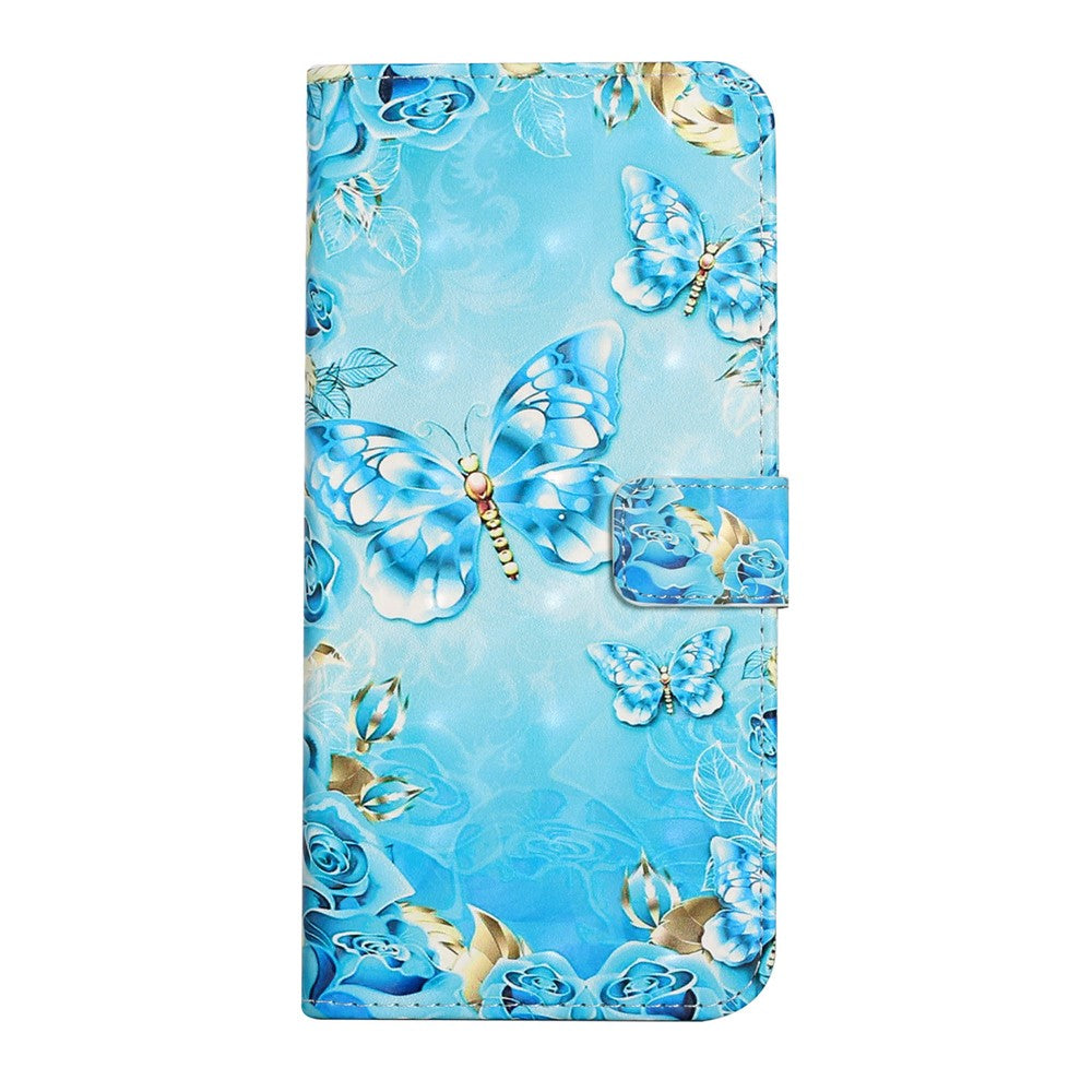 3D-mönstertryck PU-läder flip-plånboksfodral med stativ, magnetisk stängning, skyddande fodral till Samsung Galaxy A12